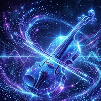 藍色電子小提琴風暴