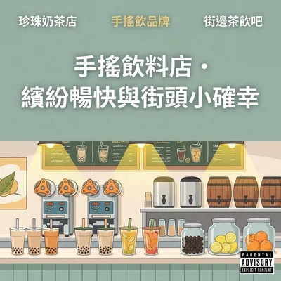 手搖飲料店・繽紛暢快與街頭小確幸