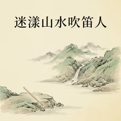 煙水一溪聽晚風