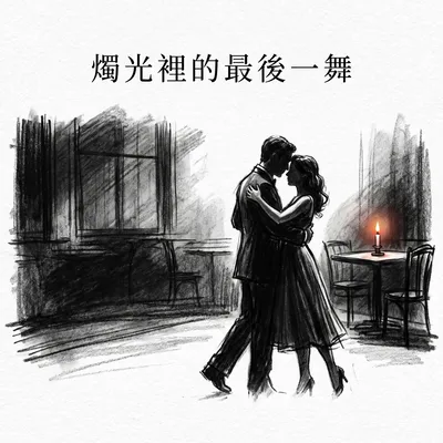 微光下相擁的慢舞