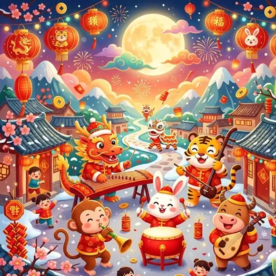 雙手托起笑臉春天福