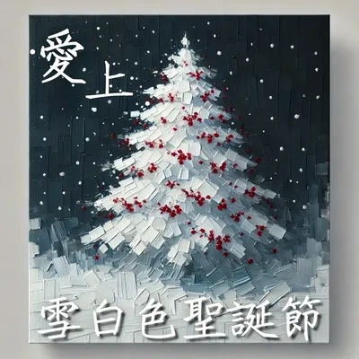 微光下的雪白聖誕夜